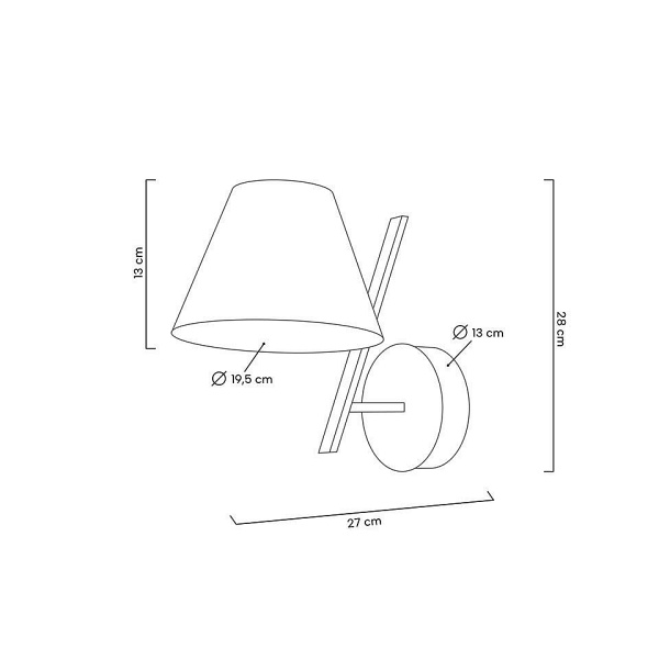 Lampa ścienna MAGO czarna - Moosee